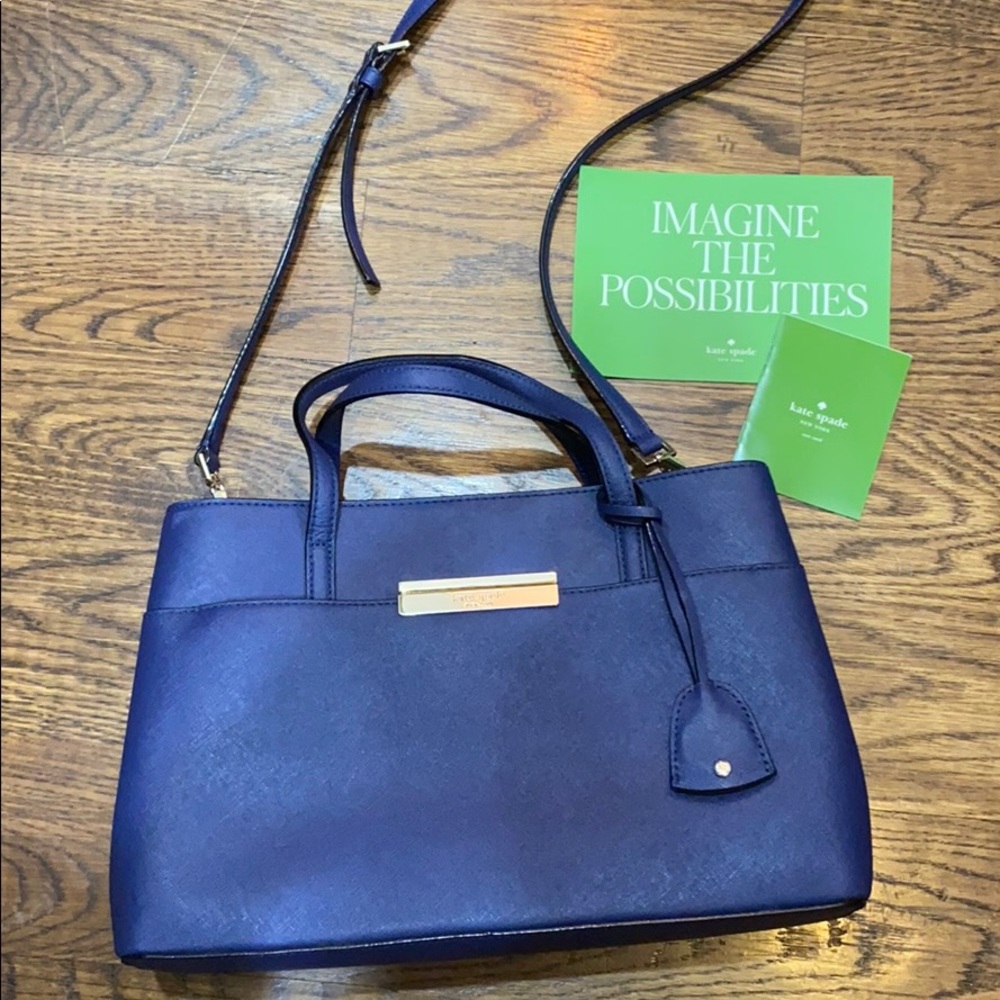 Kate Spade medium Blue satchel with long strap